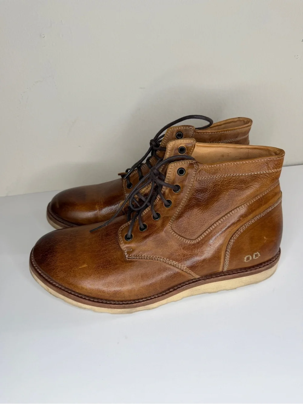Bed Stu Cobbler Series Men’s Size 13M Lace Up Ankle Boots Distressed Brown
